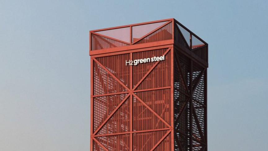 Logoty H2 Green Steel på ståltorn